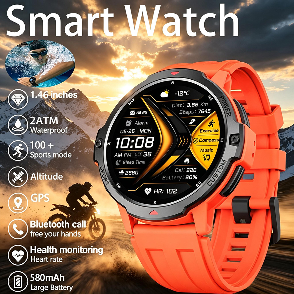 Timex Watches Smartwatch - NOWY 6-osiowy żyroskop Wojskowy smartwatch GPS
