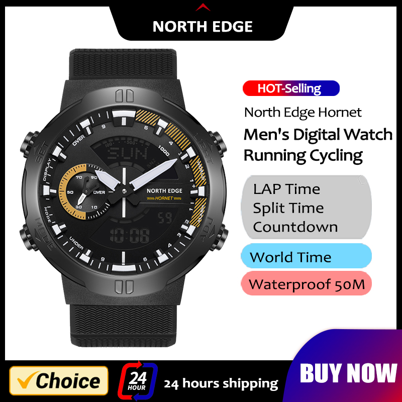 Hybrid Smartwatch - NORTH EDGE męski inteligentny zegarek czas