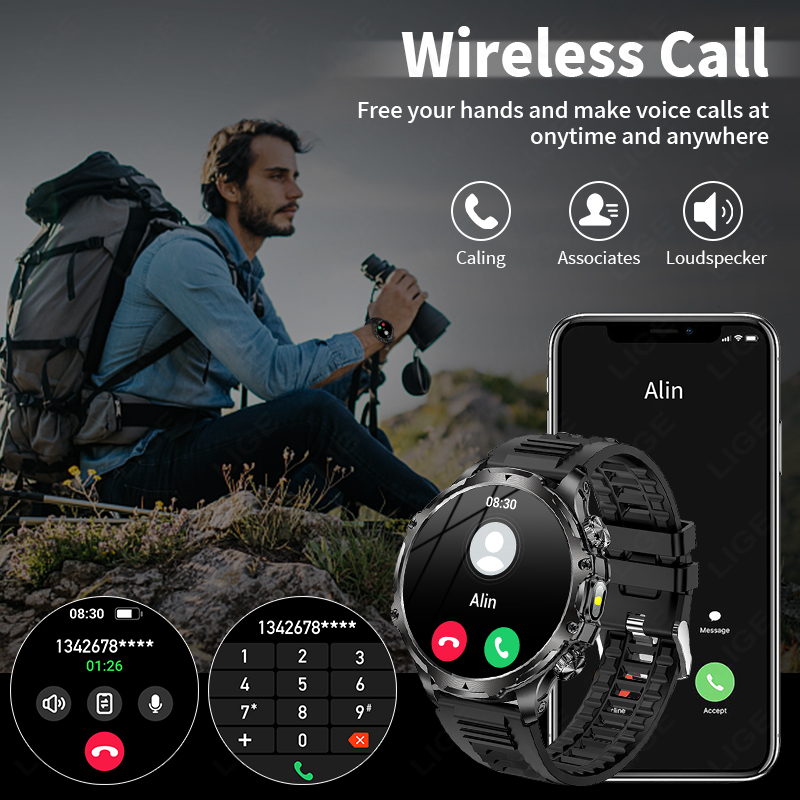 LIGE Smartwatch wojskowy męski – Timex Watches Smartwatch recenzja i cena