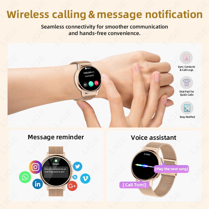 LIGE Modny Smartwatch Damski Z – Smartwatch Ladies Watches For Women recenzja i cena