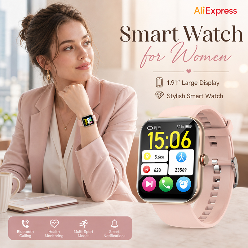Damski Smartwatch z Funkcją Ro – Smartwatch Ladies Watches For Women recenzja i cena