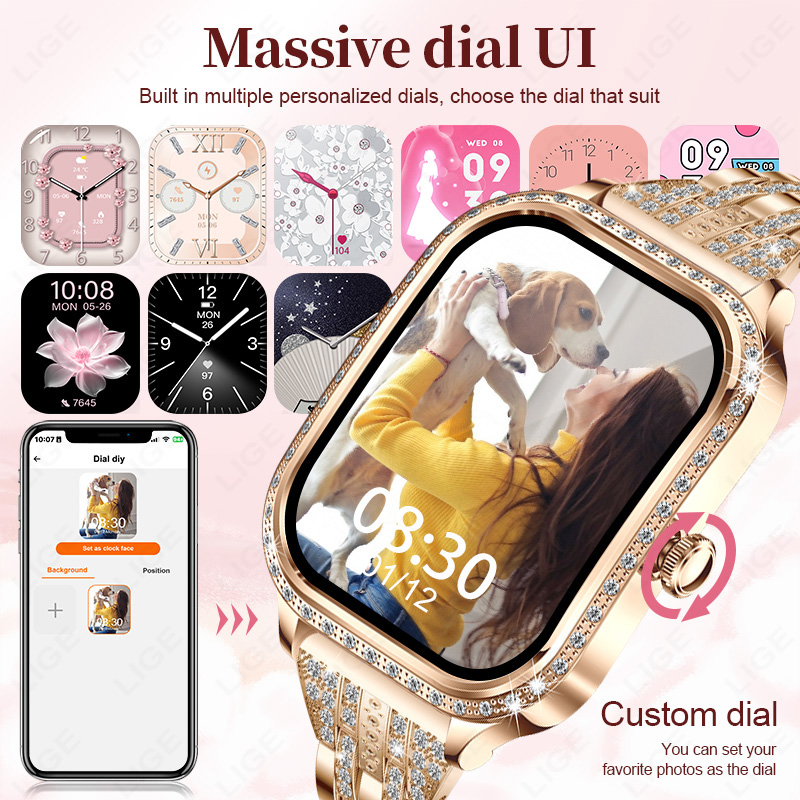 LIGE Smartwatch Damski Wodoodp – Smartwatch Ladies Watches For Women recenzja i cena