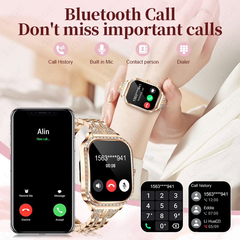 LIGE Smartwatch Damski Wodoodp – Smartwatch Ladies Watches For Women recenzja i cena