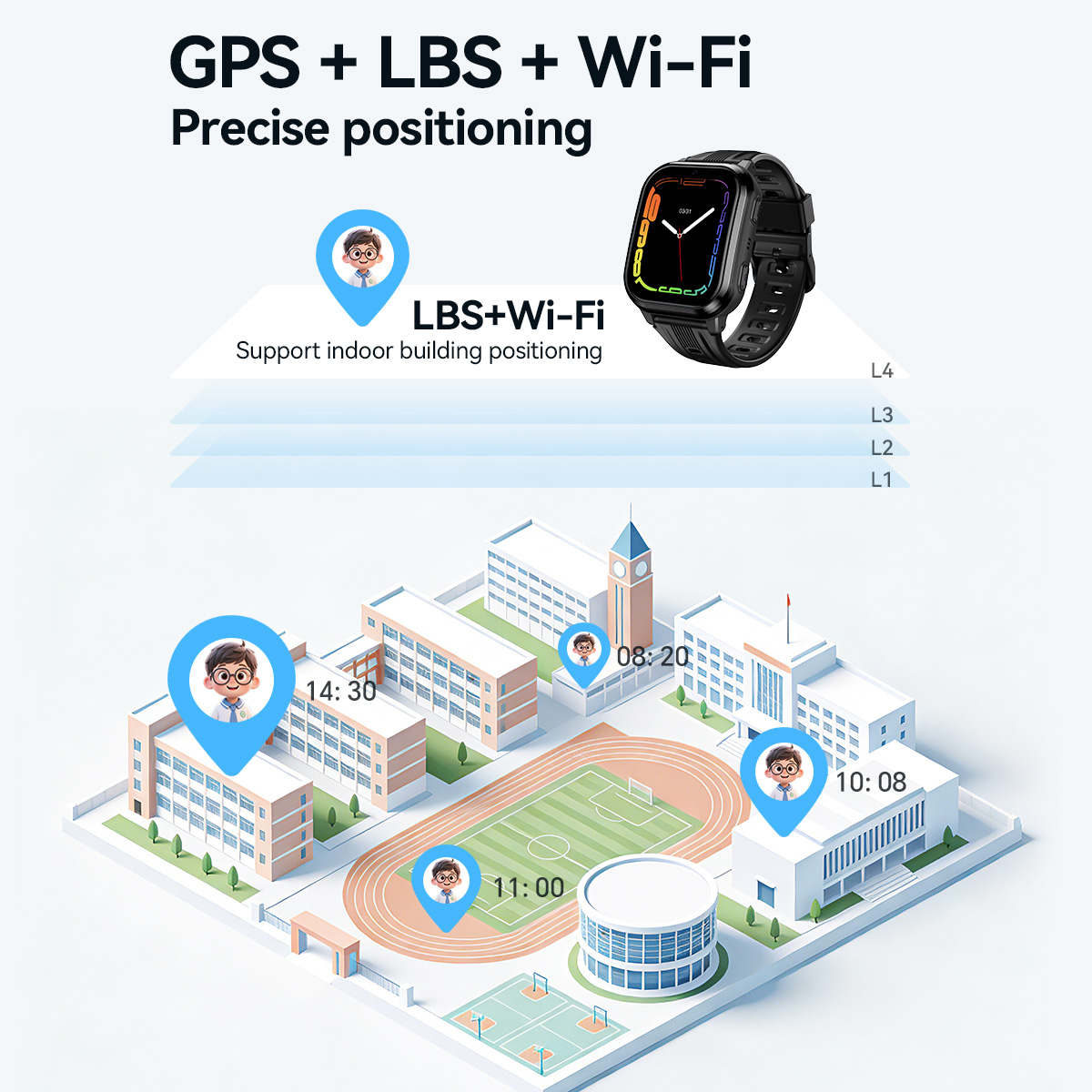 HOCO Y108 1.69-calowy zakrzywi – Smartwatch Watches For Kid Boy With Gps recenzja i cena