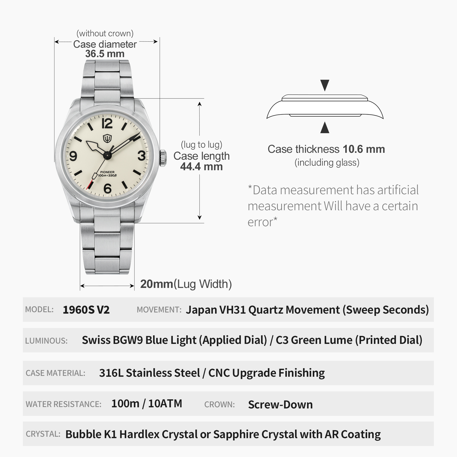 Watchdives WD1960S V2 Vintage  – Smartwatch Vintage Watches For Men recenzja i cena