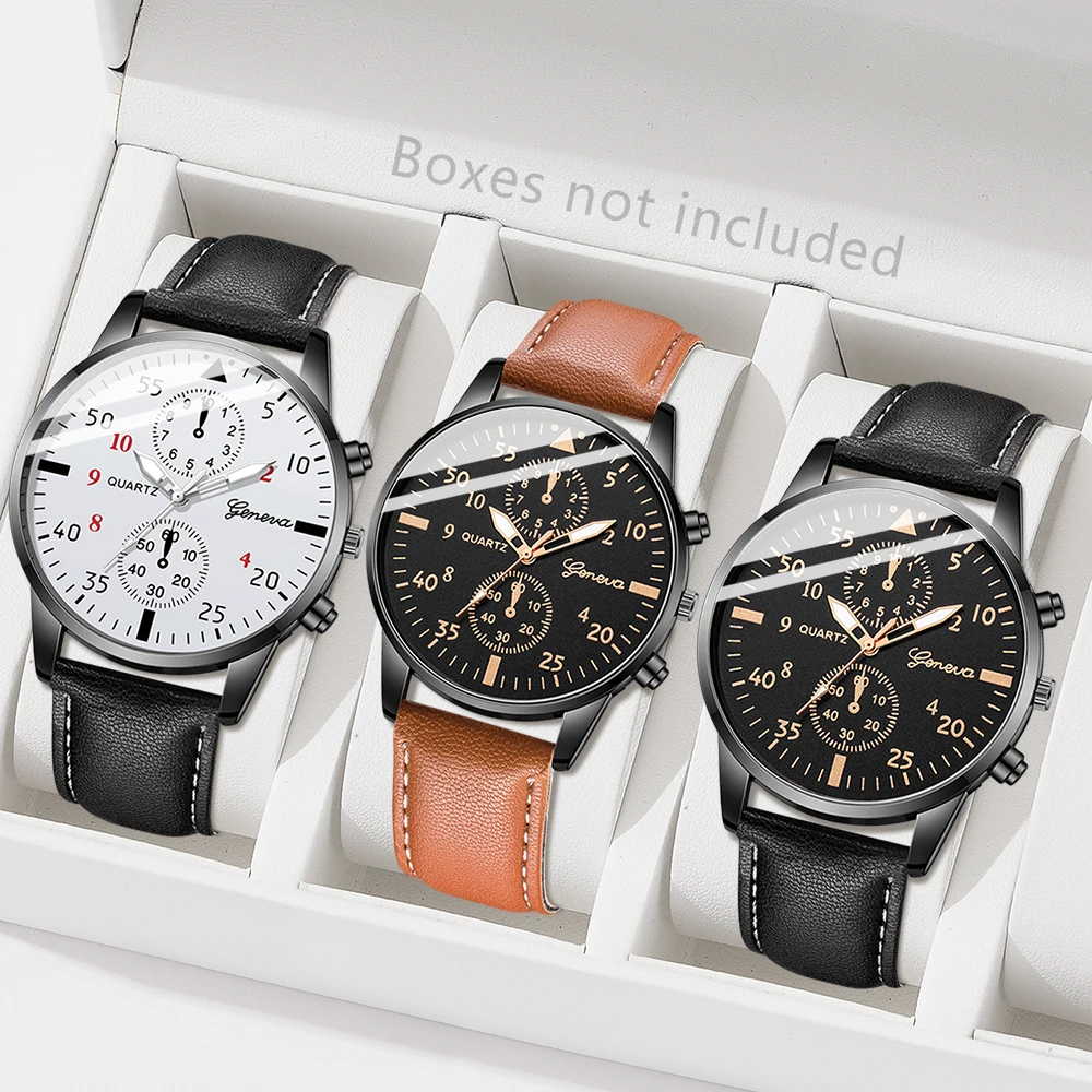 AAA3Pcs Geneva Zestaw 3 męskic – Smartwatch Vintage Watches For Men recenzja i cena